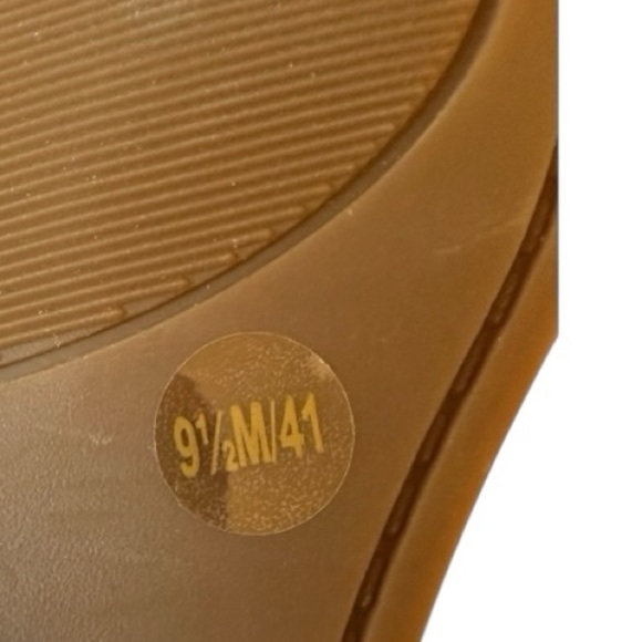 Lucky Brand Macawi Wedge Bootie Tan Leather Ankle Boots Coastal Cowgirl Boho - Picture 2 of 10